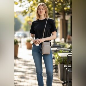 Chic Taupe Crossbody Bag
